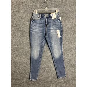 Time And Tru Womens High Rise Curvy Skinny Jeans Size 6 Blue Medium Wash Denim